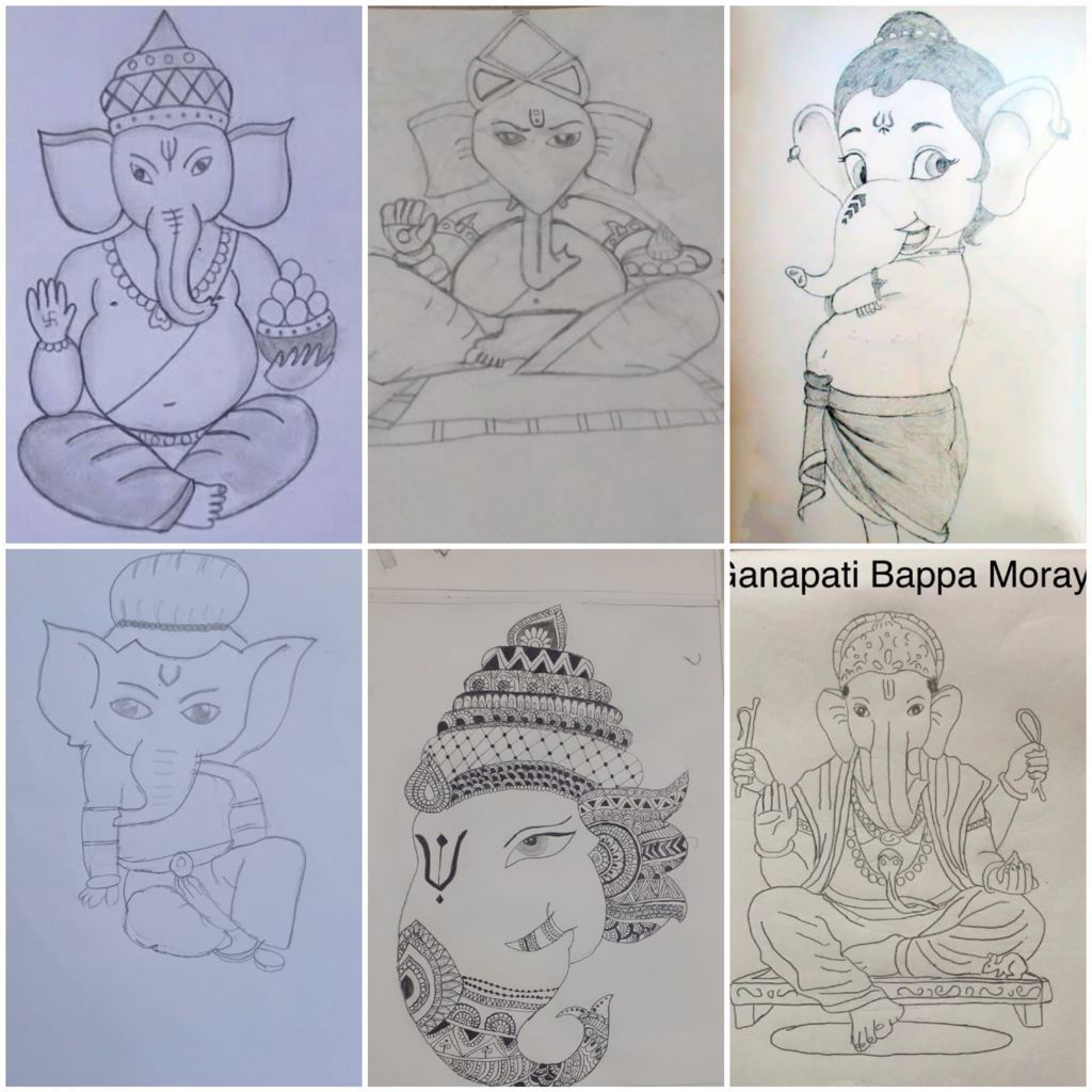 Ganpati Drawing and Making